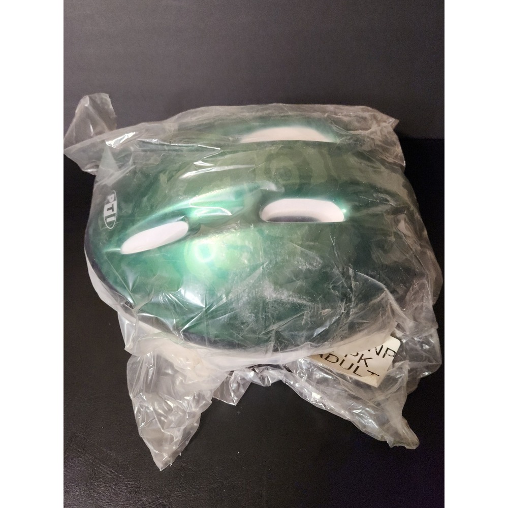NEW PTI Adult Bicycle Helmet Green Metallic 6028NP CPSC Safety Standard New